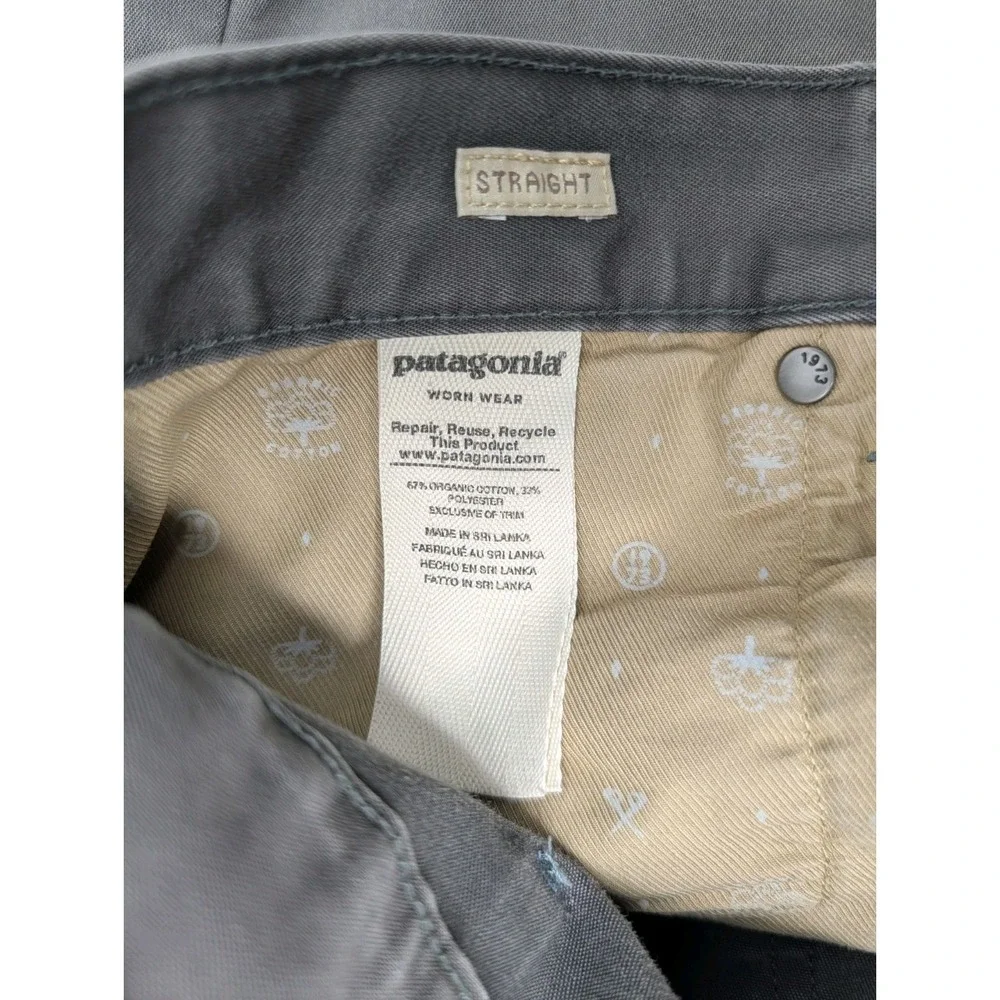 Patagonia Iron Clad Straight Stretch Gray Jeans Men's 32x32 Heavily Distressed